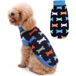 Pull chaud pour chien - sightmark - tricot� doux - col roul� - bleu - s - respirant - isolation thermique ...
