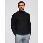 Pull en maille � col roul� - ombre - pour homme - noir
