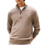 Pull marron homme tommy hilfiger pima ybi
