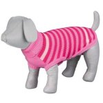 Pullover pour chien - trixie - barrie - 30x24 cm - rose - col roul� - � enfiler - laine