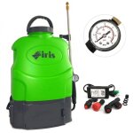 Pulv�risateur electrique � batterie 16l batterie lithium 12v 8 ah chargeur + 3 buses + manom�tre iris ...