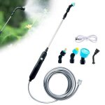 Pulv�risateur de jardin �lectrique - marque - mod�le - 4 buses - 10m de tuyau - rallonge t�lescopique ...