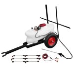 Pulvristeur pour quad vtt 60l avec remorque maxblast 12v buses de flche pulvrisation et accessoires ...