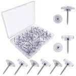 Punaises transparentes - non sp�cifi� - 16 mm - 100 pcs - plastique et acier - fixation efficace