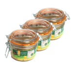 Le puntoun - lot 3x foie gras de canard entier du sud ouest igp - la ferme du puntoun - bocal : 120g