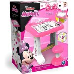 Pupitre minnie chicos - avec coffre de rangement et emplacement pour couleurs et feutres - rose