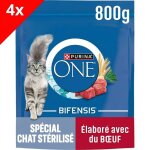 Purina one� sp�cial chat st�rilis� �labor� avec du b?uf s�lectionn� 4x800g