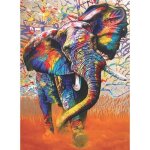 Puzzle 1000 pi�ces el�phant color� - anatolian - adulte - a partir de 12 ans