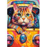 Puzzle 1000 pi�ces : voyage en bus de chat