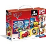 Puzzle 12 cubes multiplay - clementoni - cars - mixte - a partir de 3 ans