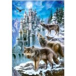 Puzzle 1500 pices - castorland - loups devant le chteau - animaux - adulte - 1500 - 2000 pices