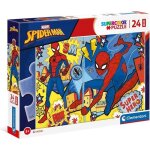 Puzzle 24 pices maxi spiderman - clementoni - pour enfant de 3 ans et plus - thme dessins anims et ...