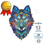 Puzzle 3d animal loup bleu extraterrestre - confozen - cadeau pour enfant et adulte