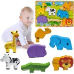Puzzle 3d en bois animaux - jouet �ducatif pour enfants de 18 mois et plus