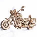 Puzzle 3d en bois � construire - robotime kits de mod�les de pour adultes - moto en mouvement - construction ...