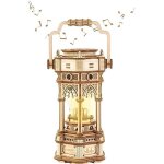 Puzzle 3d en bois - robotime pour adultes pour construire une bo�te � musique lanterne victorienne - ...