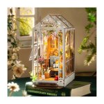 Puzzle 3d - robotime book nook kit avec lumi�re led(holiday garden house) diy serre - livres pour d�corer ...