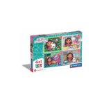 Puzzle - clementoni - gabby s dollhouse - 4 en 1 - moins de 100 pi�ces - pour enfants � partir de 3 ans ...