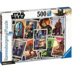 Puzzle 500 pices baby yoda star wars mandalorian - ravensburger