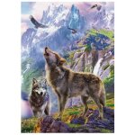 Puzzle 500 pices : loups sur les rochers