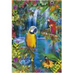 Puzzle 500 pieces perroquets au bord de la rivi�re dans la foret tropicale - educa collection animaux ...