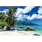 Puzzle adulte au bord de la plage seychelles - 1500 pieces - set puzzle collection paysage mer montagne ...