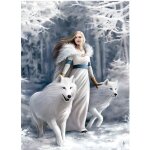Puzzle adulte : gardienne de l hiver - anne stokes - 1000 pieces - clementoni - collection loup
