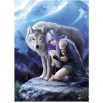 Puzzle adulte : loup protecteur - anne stokes - 1000 pieces