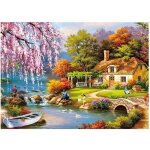 Puzzle adultes peinture  lhuile paysage rural maison 1000 pcs - marque - tableaux et peintures - adulte ...