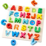 Puzzle alphabet en bois - montessori - jouet �ducatif - couleurs vives - 24 mois et plus