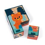 Puzzle en bois 6 cubes animaux