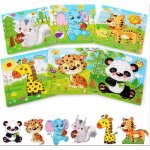 Puzzle en bois animaux - jouets montessori pour enfant 2 - 5 ans - jeux educatifs apprentissage - coffret ...