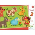 Puzzle en bois - djeco - animaux de la ferme - 13 pices - pour bb de 18 mois et plus