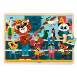 Puzzle en bois - djeco - puzzlo music - animaux - 35 pi�ces - enfant
