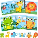 Puzzle en bois pour enfants 2 3 4 ans - montessori - animaux 3d - jouets b�b�s - jeu educatif cadeau