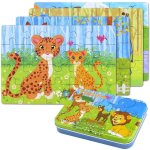 Puzzle en bois pour enfants - jouet Éducatif avec 4 niveaux de difficulté - animaux - marque b Puzzle en bois pour enfants - jouet Éducatif avec 4 niveaux de difficulté - animaux - marque b