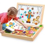 Puzzle en bois magnétique enfant jouets baby 100 pièces puzzle jouets educatif avec tableau noir réglable ... Puzzle en bois magnétique enfant jouets baby 100 pièces puzzle jouets educatif avec tableau noir réglable ...