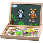 Puzzles en bois magnétique - - tableau double face aimanté - jouet educatif enfant Puzzles en bois magnétique - - tableau double face aimanté - jouet educatif enfant