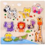 Puzzle en bois zoo - marque inconnue - 9 pièces - pour bébé - jouet dapprentissage Puzzle en bois zoo - marque inconnue - 9 pièces - pour bébé - jouet dapprentissage