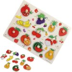Puzzle encastrement - zgeer - puzzle en bois aux fruits - jouet �ducatif montessori - 30x225cm - 190g ...
