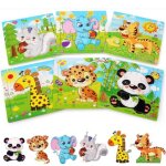 Puzzle en boisjouets montessori enfant 2 3 4 5ansjeux educatifanimaux jigsaw puzzle � encastrements jeu ...