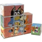 Puzzle - cefa toys - bluey - 9 cubes - multicolore - pour enfants - mixte