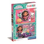 Puzzle - clementoni - gabby s dollhouse - 2 x 20 pices - pour enfants  partir de 3 ans - thme dessins ...