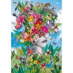 Puzzle - clementoni - t�te dans la jungle - 500 pi�ces - 36 x 49 cm - poster inclus