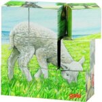 Puzzle cubes animaux de la ferme - goki - 6 animaux  reformer