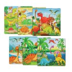 Puzzle dinosaure pour enfants 3 ans - 6 puzzles cadre - niveaux de difficult diffrents - colors