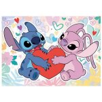 Puzzle disney 500 pieces stitch et angel love + colle fix - nouveaute - dessins animes - enfant adulte ...