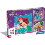 Puzzle disney princess supercolor - clementoni - 3x48 pi�ces - 5 ans