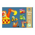 Puzzle duo articulo vhicules - djeco - 12 pices - thme vhicules et engins