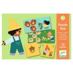 Djeco puzzle �ducatif duo �premiers chiffres� - 6 pi�ces 2 + ans perfor�s (orange)